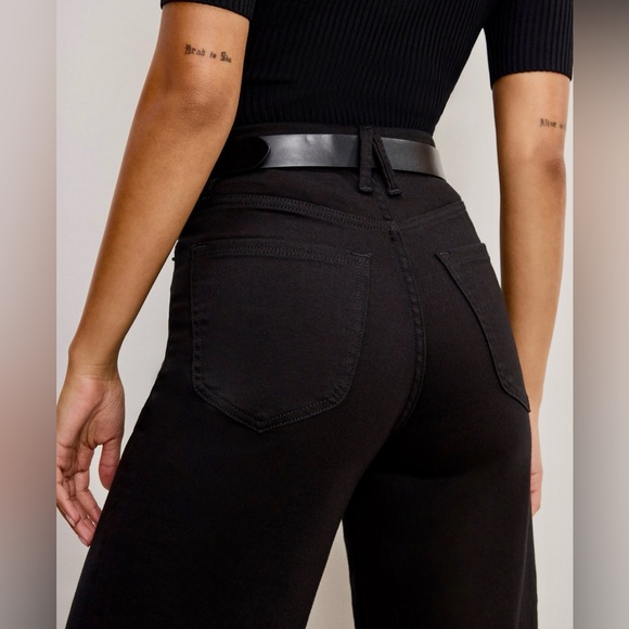 GOOD AMERICAN GOOD WAIST PALAZZO CROP. NEW WITH TAGS - Picture 5 of 11